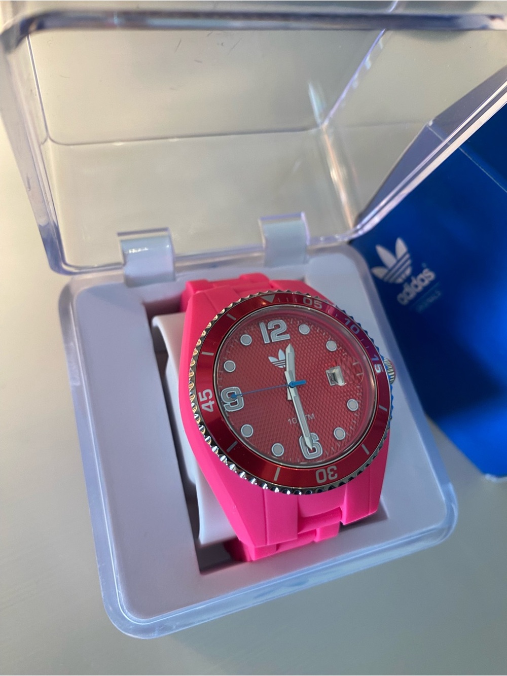 adidas Originals Hot Pink Silicone Sport Watch